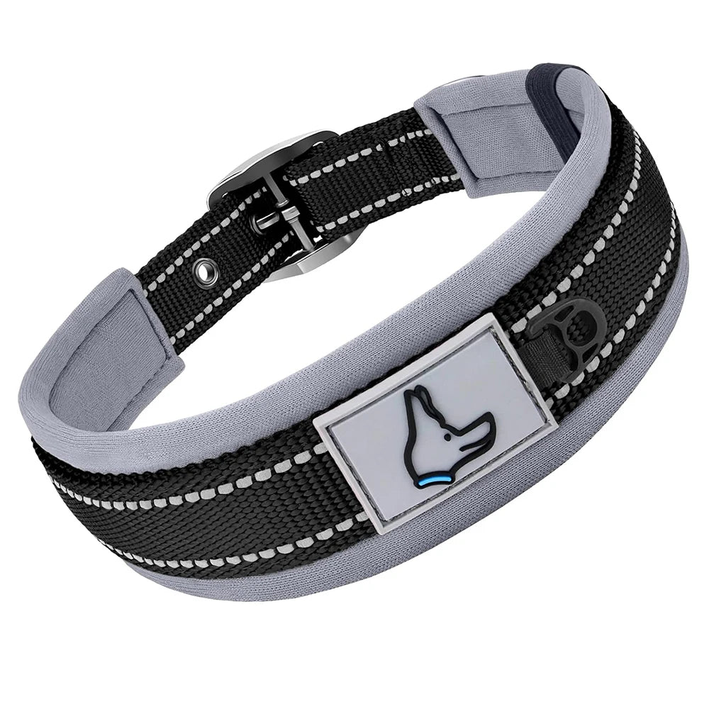 PetHuggle™ Padded Reflective Dog Collar – Strength Meets Comfort